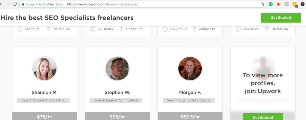 top seo specialist on upwork